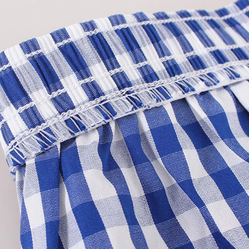 MJARTORIA Mens Breathable Plaid Printing Short Pajamas Pants Soft Sleepwear Summer Beach Casual Loose Soft Comfortable Shorts
