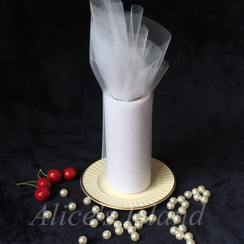 White 2200x15 см желтая Праздничная фатиновая юбка-пачка из органзы на свадьбу, день рождения, вечерние украшения, праздничные принадлежности - Цвет: White