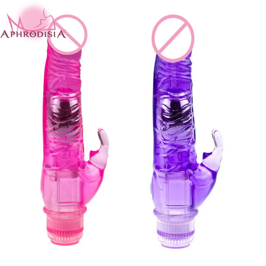 Мультискоростной Мощный вибратор в форме точки G с кроликом реалистичный