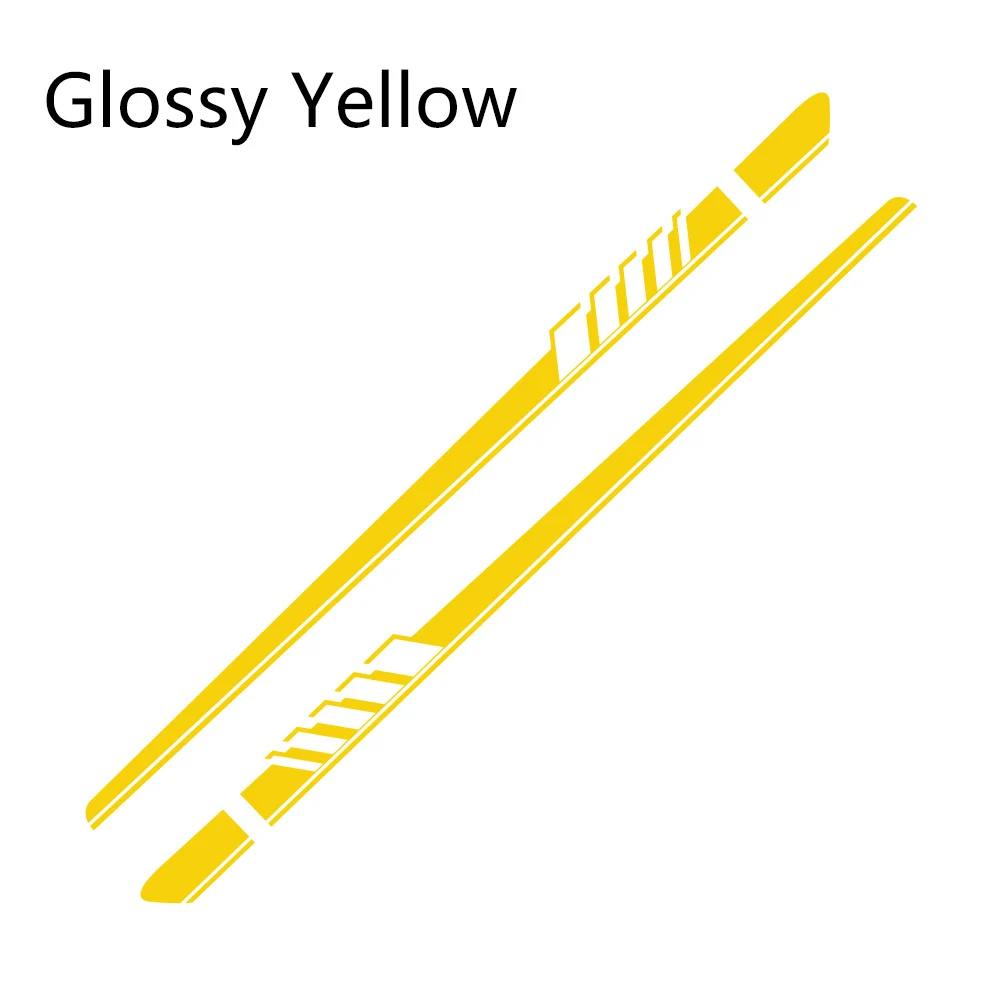 Glossy Yellow Наклейки на авто боковые полосы DIY наклейки для Mercedes Benz W205 W204 W203 C класс C180 C200 C300 C63 купе C43 авто аксессуары - Название цвета: Glossy Yellow