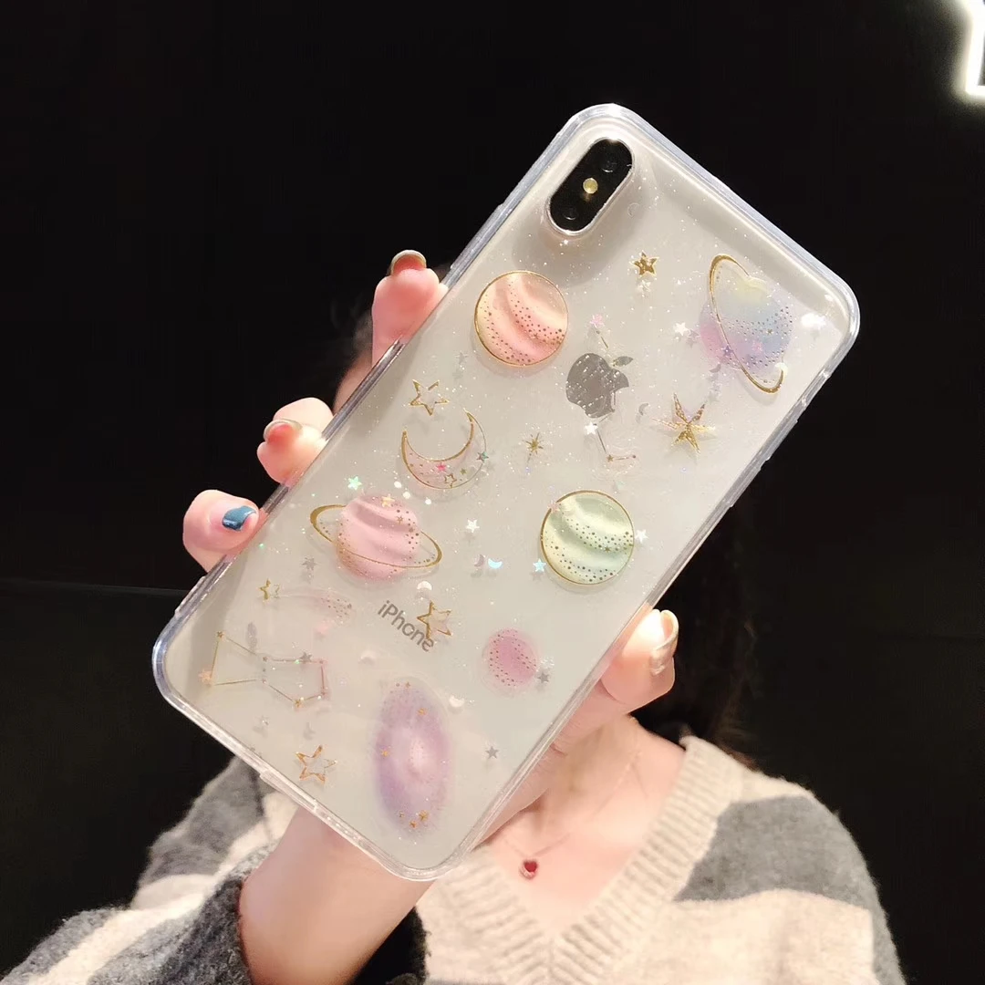 xing qiu bai Роскошный чехол из фольги для Xiaomi 8 Lite 8SE 9 Redmi 5 Plus Note 5 6 7 Pro, мягкий чехол с блестками - Цвет: xing qiu bai