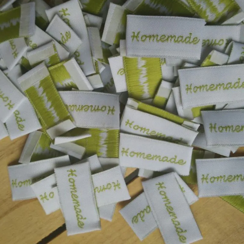 50 шт./лот распродажа домашняя белая полиэфирная ткань тканая этикетка основные