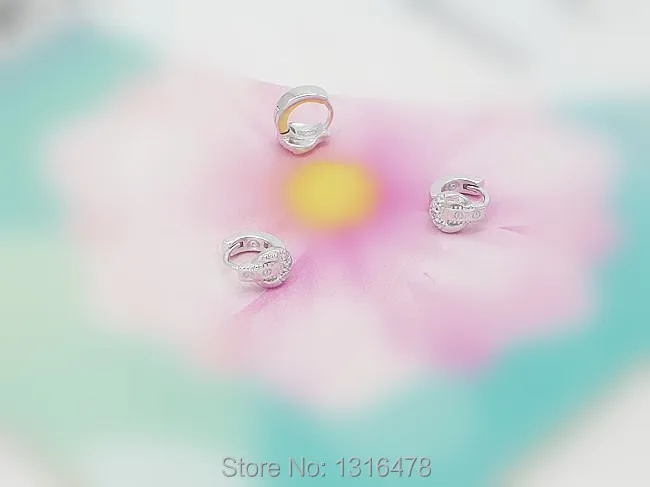 Кольцо с костями для ушей 5 мм из серебра 925 пробы|diameter|ear buckleear rings silver |