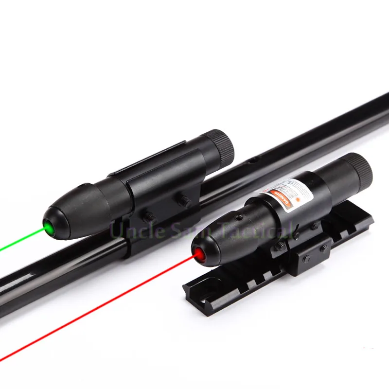 

501 Red /Green Laser Sight Adjustable 5mW Tactical Hunting Red Laser Sight Scope Set For Rifle Pistol With Two Mounts