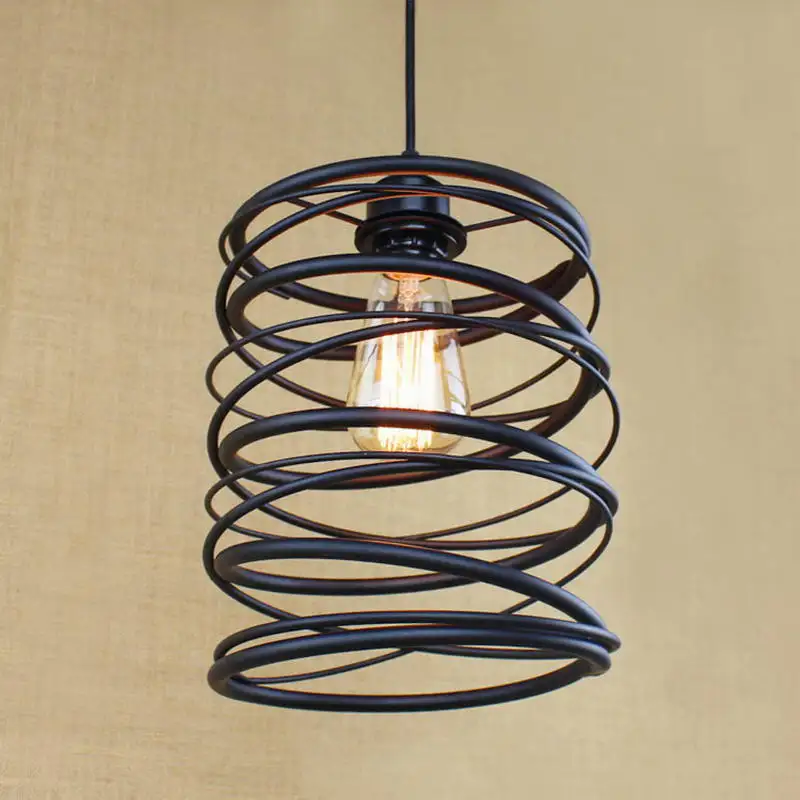 Элегантный винтажный Ретро закрытый металлический подвесной светильник Лофт