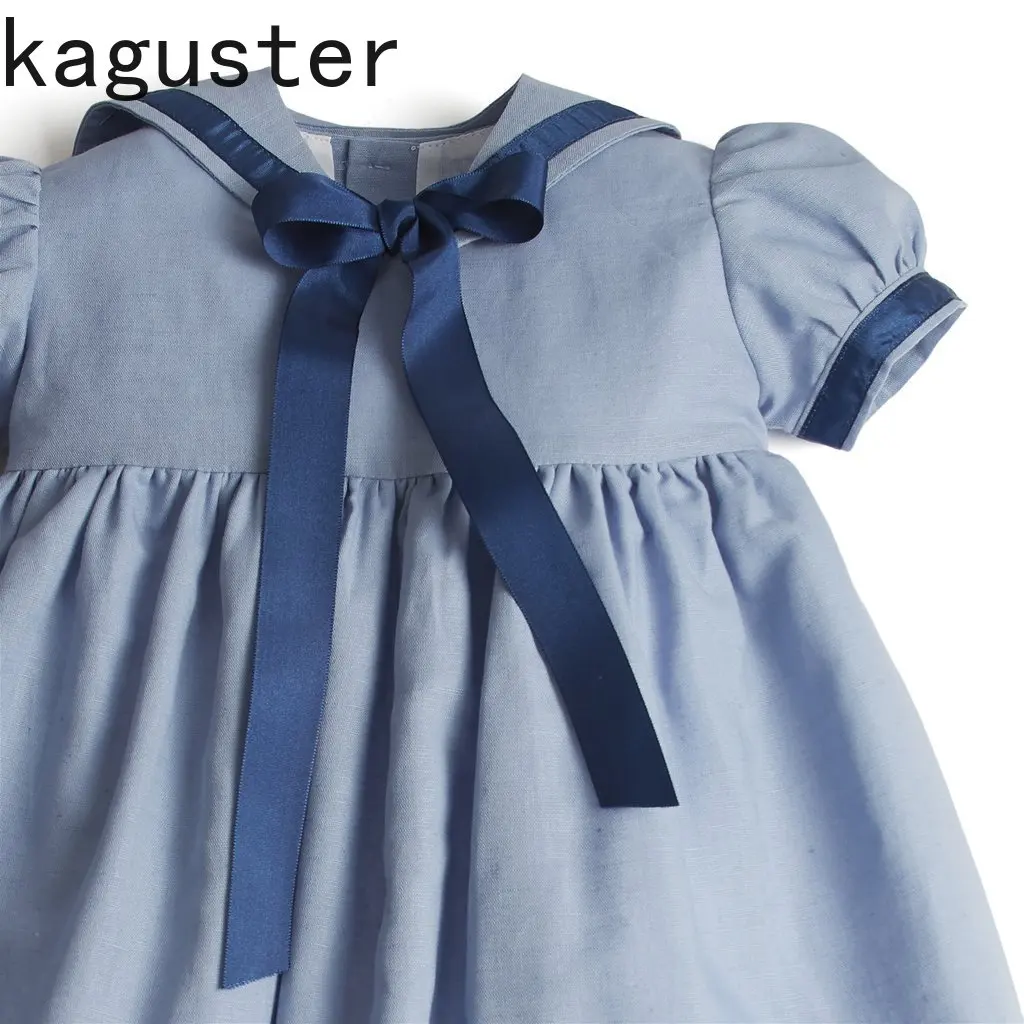 Испанская одежда для детей платье принцессы маленьких девочек темно-синее