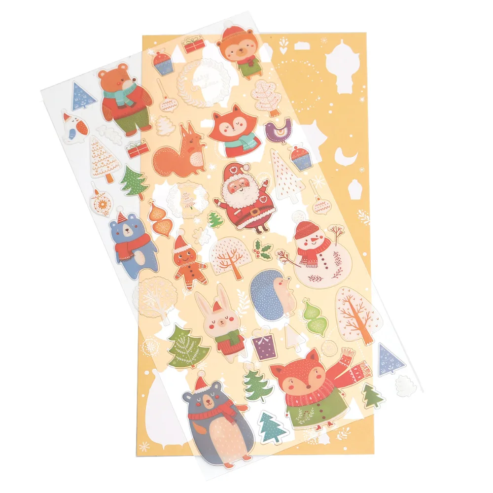 Бумага DIY Декоративные наклейки для скрапбукинга Рождественская серия животные