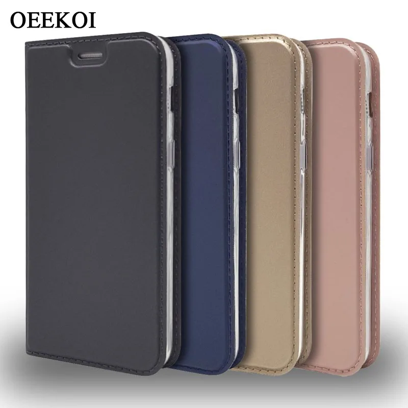 Ультратонкий кожаный чехол-бумажник OEEKOI для Samsung Galaxy A9 2018/J6 Plus/J4 Plus/A7 2018/A9 Star/Note 9/A3