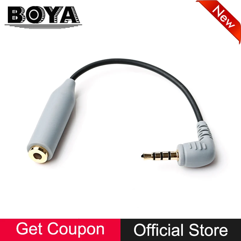 BOYA BY CIP2 3 5 мм к Гррп TRS микрофонный кабель адаптер для iPod Touch и iPhone WM8 WM6 WM5 микрофон