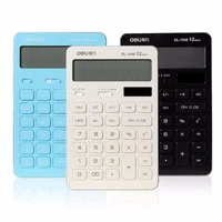 1 pcpack portable thin dual power plastic 12 digital calculator for school stationery office finance
