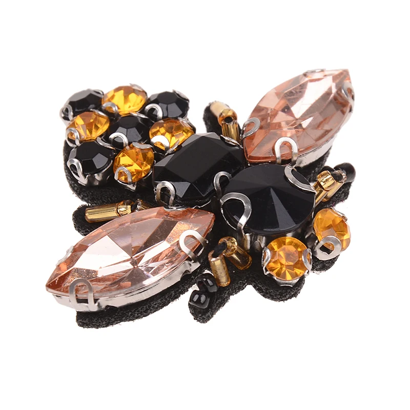 Новинка ручная работа стразы аппликации из бисера и блесток пчелы Пришивные