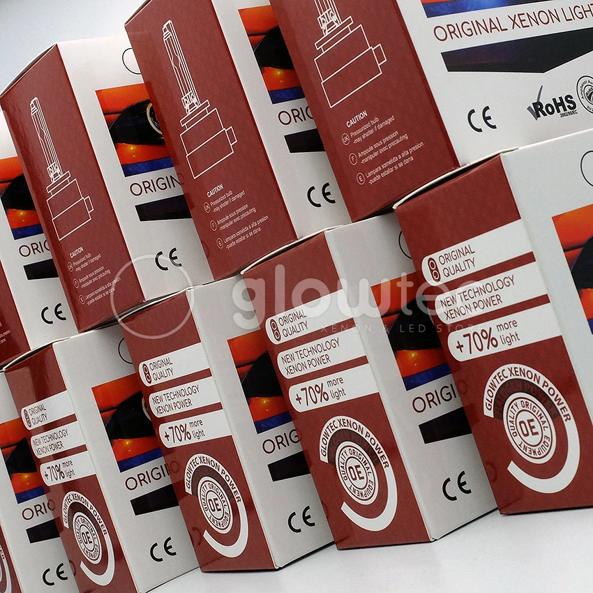 

WHOLESALE 2pcs D1S D2S D3S D4S HID Bulbs HID headlight D1 D2 D3 D4 D1R D2R D3R headlamp light 4300K 6000K 8000K GLOWTEC