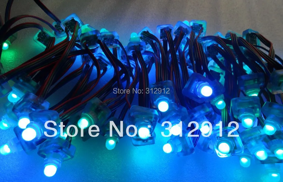 100 узлов вход постоянного тока WS2811 пиксельный узел номинал IP68 Красный зеленый