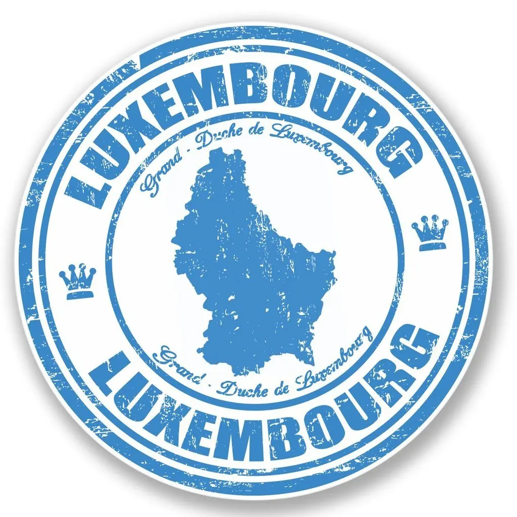 Для 2 xLuxembourg винил Стикеры наклейка для ноутбука путешествия Чемодан