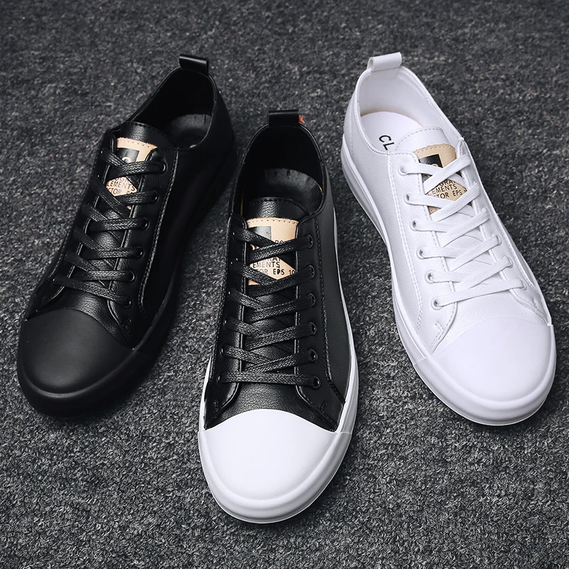 New High Quality Leather Men Classic Style Shoes Spring&ampautumn Casual Low Top Man Designer Luxury Footwear | Обувь
