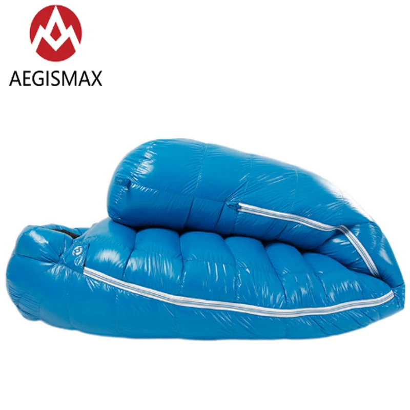 AEGISMAX D1 D2 90% сверхлегкий спальный мешок с белым утиным пухом, для отдыха на природе, походов, удлиненный зимний теплый спальный мешок для взрослых 650FP