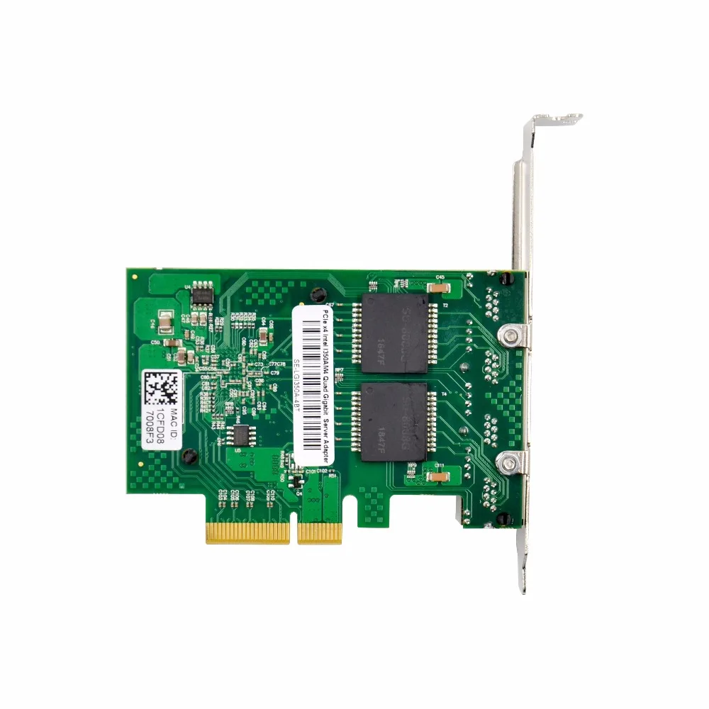 350T4 PCI E X4 четырехпортовый 10/100 Мбит/с гигабитная Ethernet Сетевая карта серверный