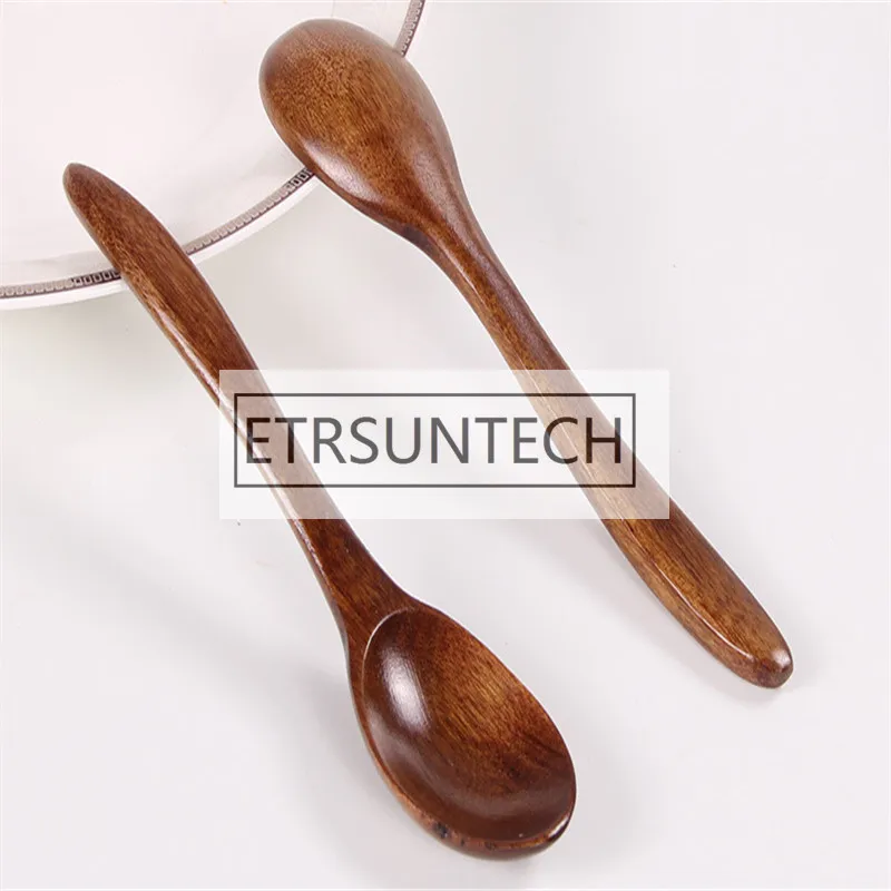100pcs Wooden Soup Spoons Large Long Handled Spoon Kids Tea Coffee Kitchen Tableware Free Shipping | Дом и сад