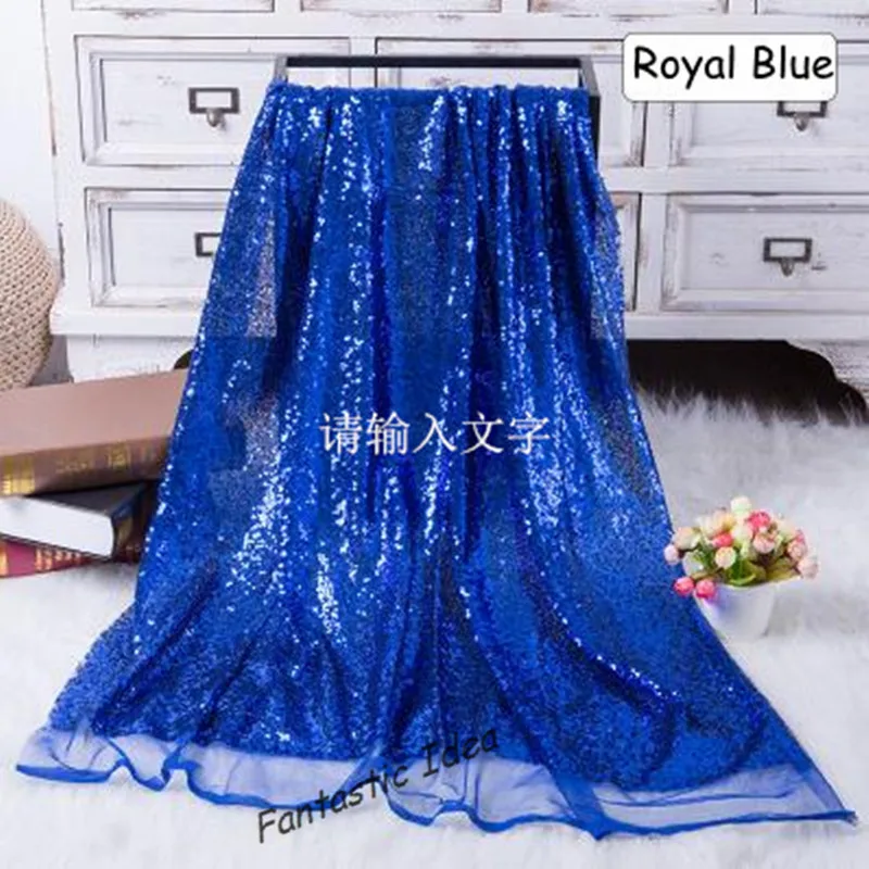 royal blue 130x50 см DIY 3 мм блестка блестящая золотая, серебряная, блестящая ткань для одежды сценические вечерние свадебные украшения для дома - Цвет: royal blue