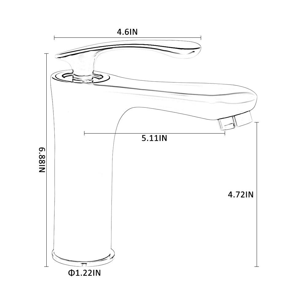 Смесители для раковины элегантный кран ванной комнаты смеситель с горячей и