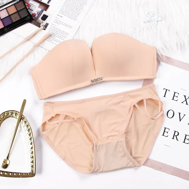 Новый сексуальный пуш ап бюстгалтер комплекты сбор бесшовное белье 3/4 чашки без