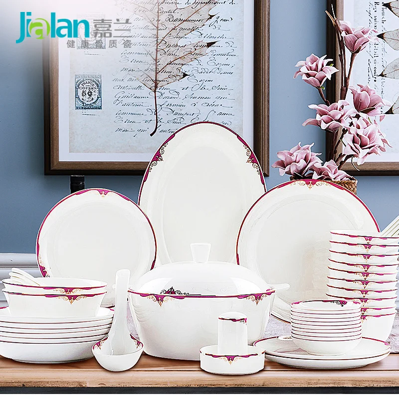 Комплект фарфоровой посуды из венка 56 дюймов | Дом и сад