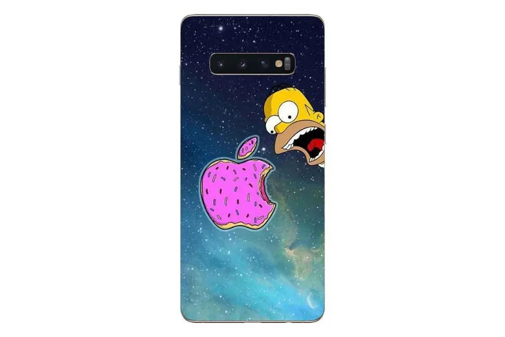 TPU Симпсон ест пончик Мягкий силиконовый чехол для телефона samsung Galaxy M10 M20 S10E S10 S9 S8 S7 S6 Plus Edge Note9 - Цвет: TPU