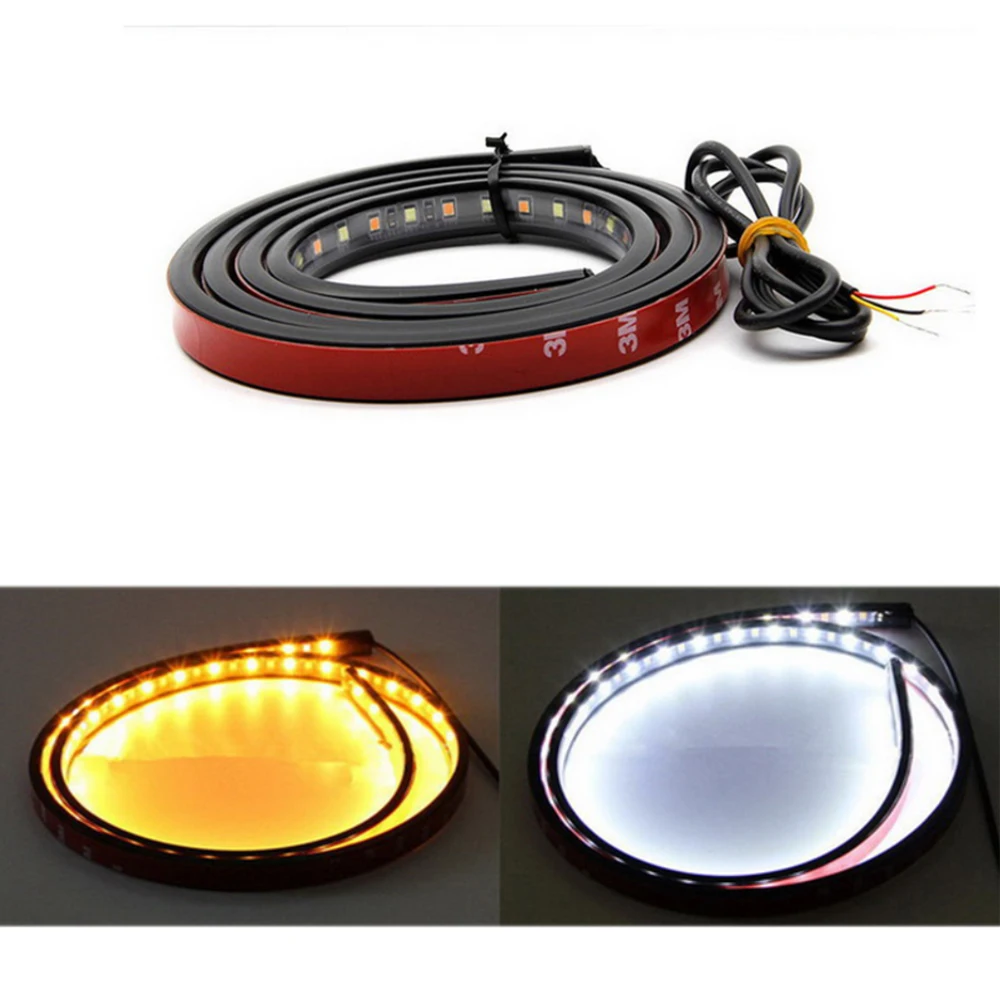 

Red/White Turn Signal Tail Lamp 90 LED 60'' Strip Light Bar For Most Truck/SUV/ RV Waterproof Running/Brake/Reverse/Rear