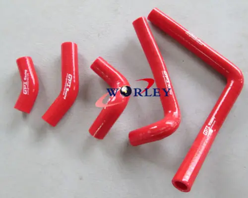 Для HONDA CR250 CR250R CR 250 R 05 06 07 2005 2006 Алюминий радиатор+ красный шланг