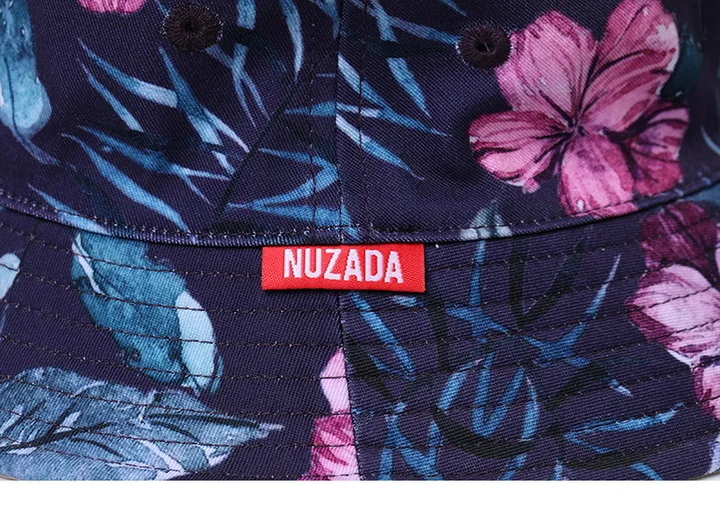 Бренд NUZADA, с принтом, для мужчин и женщин, рыбацкие шляпы, пара, Панама, шляпа, лето, осень, весна, оттенок, хлопковые шапки, двухсторонние, можно носить