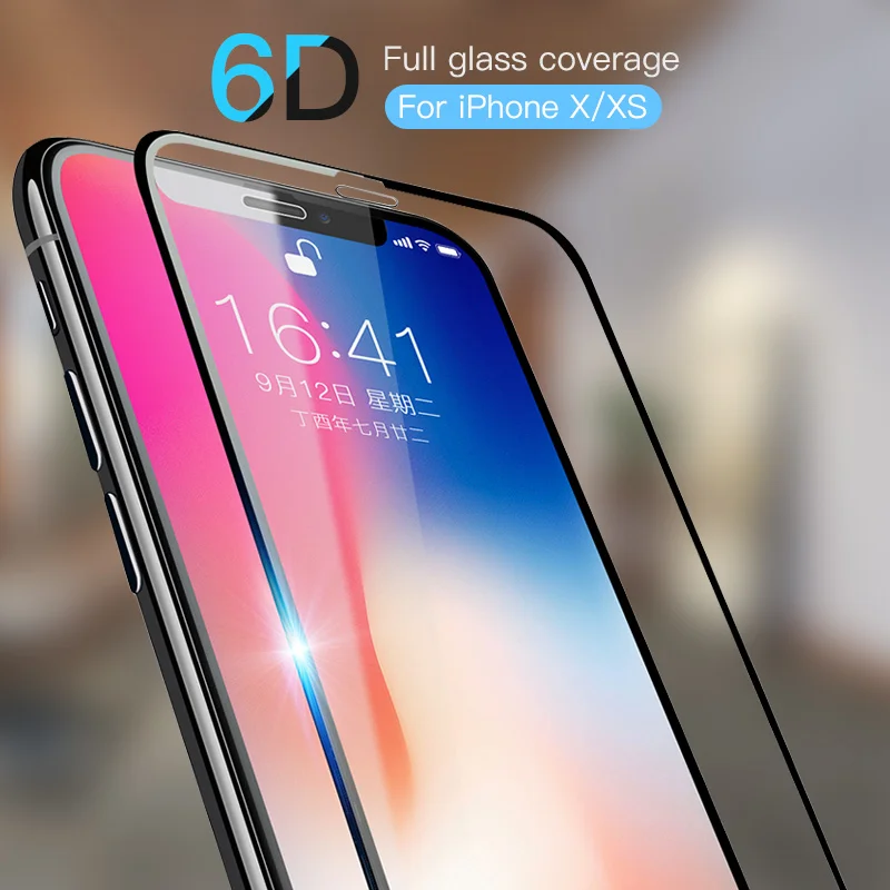 6D изогнутый протектор экрана для iPhone 7 8 6S 6 Plus полное покрытие защитная пленка из