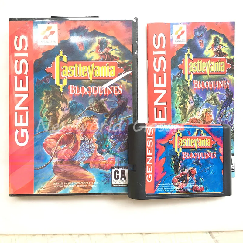 Японская Обложка Castlevania Bloody lines американская и Европейская для 16 бит с коробкой