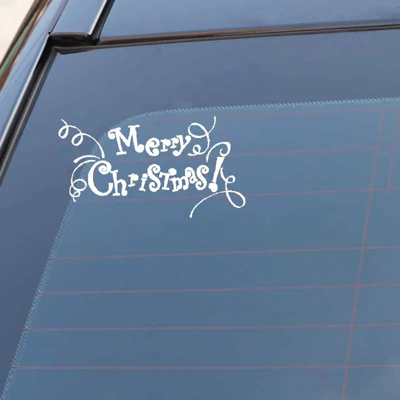 YJZT 16.9CM*9.2CM Meryy Christmas Car Sticker Vinyl Decal Font Creative Design Black/Silver C23-0289 | Автомобили и мотоциклы