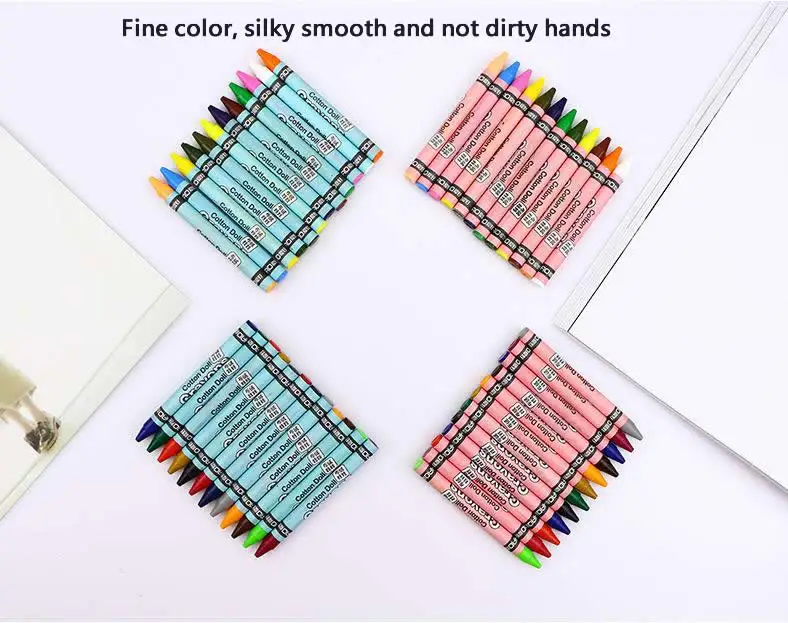 8 12 24 классический цвет нетоксичный hameless crayon Шелковый Гладкий для смываемых рисунков лучший подарок набор для детей школьные принадлежности