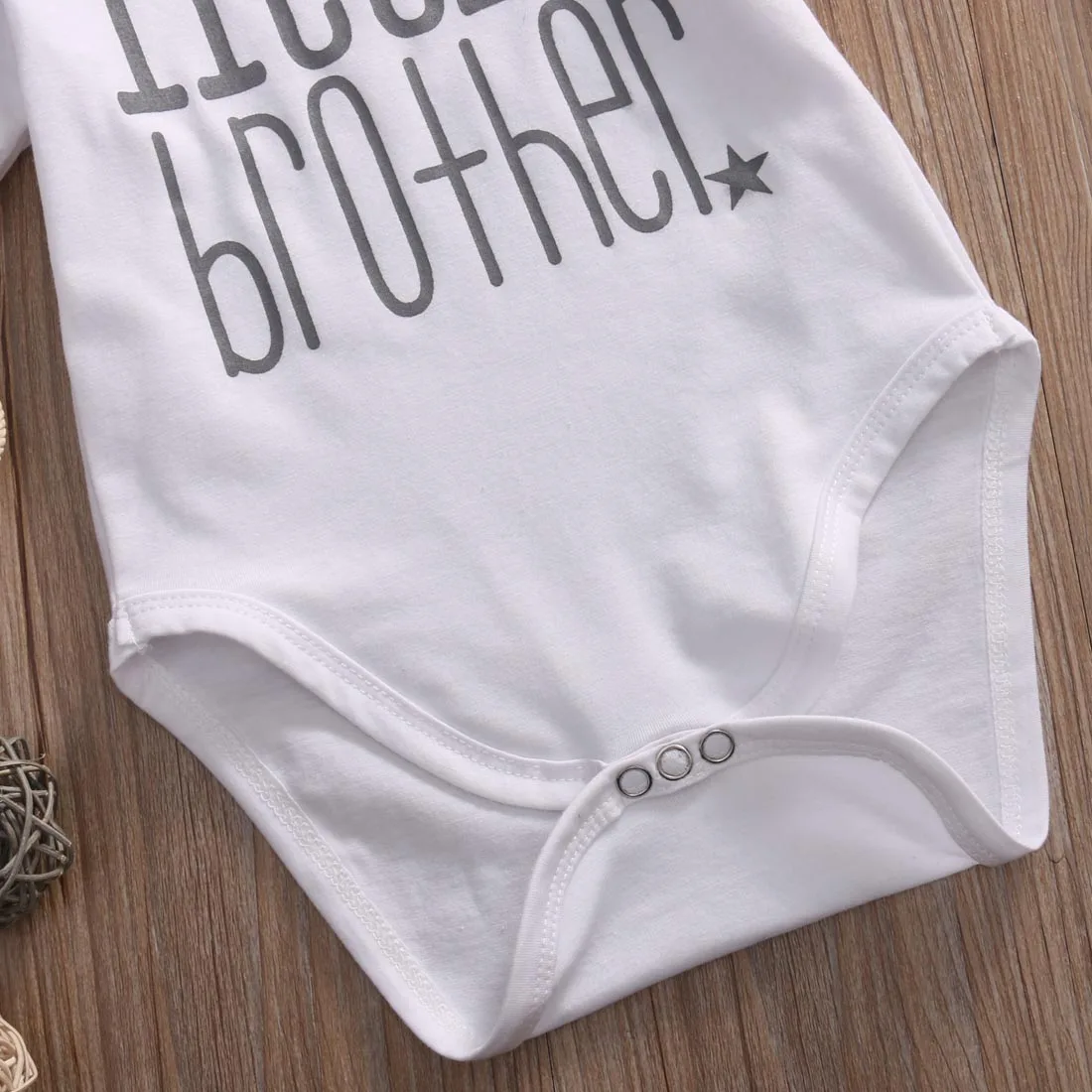 Little Brother Baby Boy Bodysuits and Big T-shirt Brothers Tops Lovely Brotherhood Symbolic Family Matching Clothes | Детская одежда и