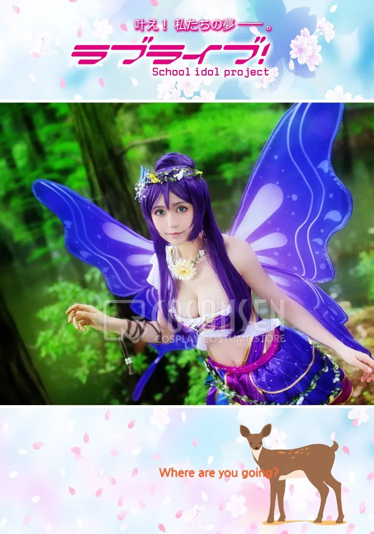 COSPLAYONSEN Love Live! Страна Фей Ver. After awakening Toujou Nozomi костюм для косплея с крыльями