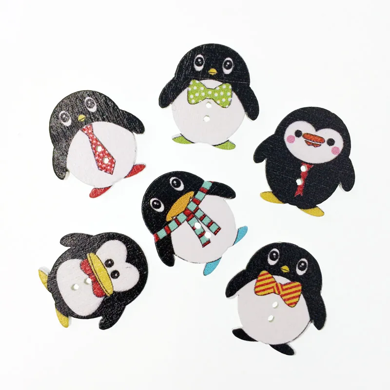 50 шт. деревянные пуговицы в виде пингвина 25 мм|craft brands|button stylebutton advertising |