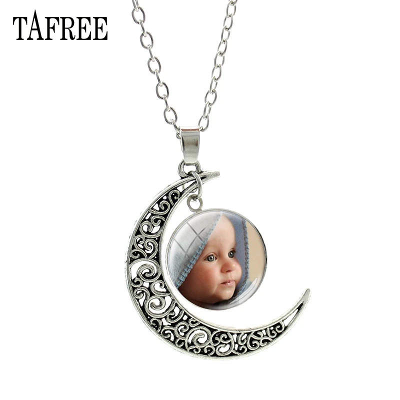 20moon TAFREE индивидуальный фото кулон с текстом ожерелье ручной работы семья ребенок папа мама брат сестра друзья ювелирные изделия NA01 - Окраска металла: 20moon