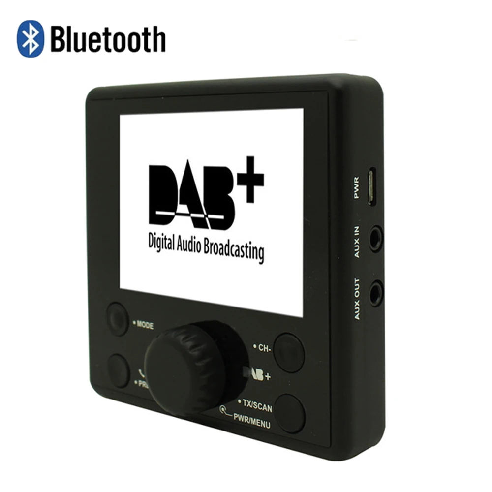Автомобильный DAB радио адаптер Универсальный Авто DAB радио приемник Bluetooth FM передатчик " TFT дисплей громкой связи Aux антенна