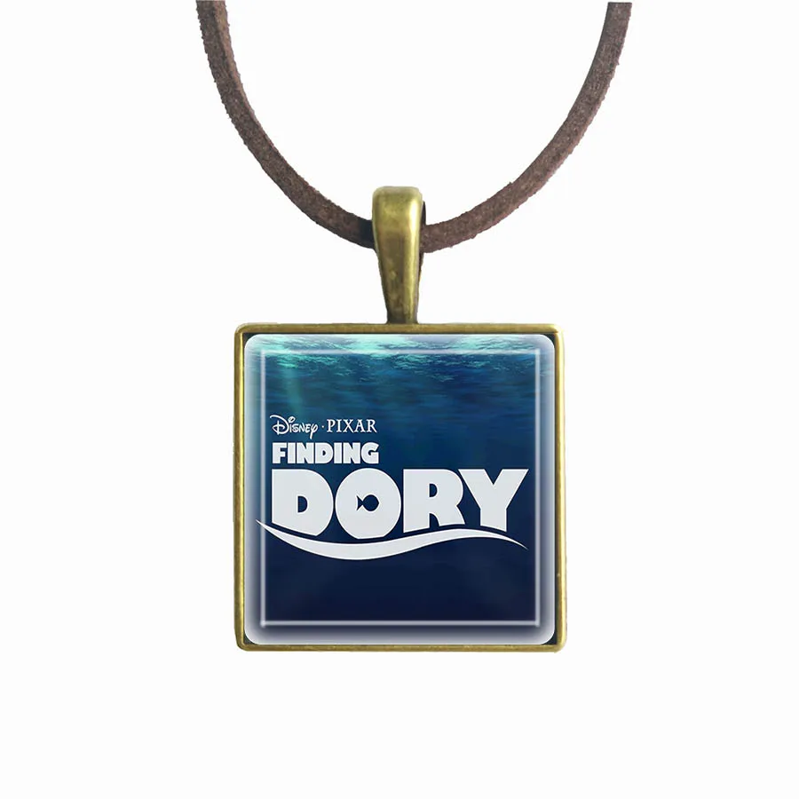 Квадратное ожерелье в виде рыбки клоуна рыбка Немо подвеска животных|movie jewelry|anime