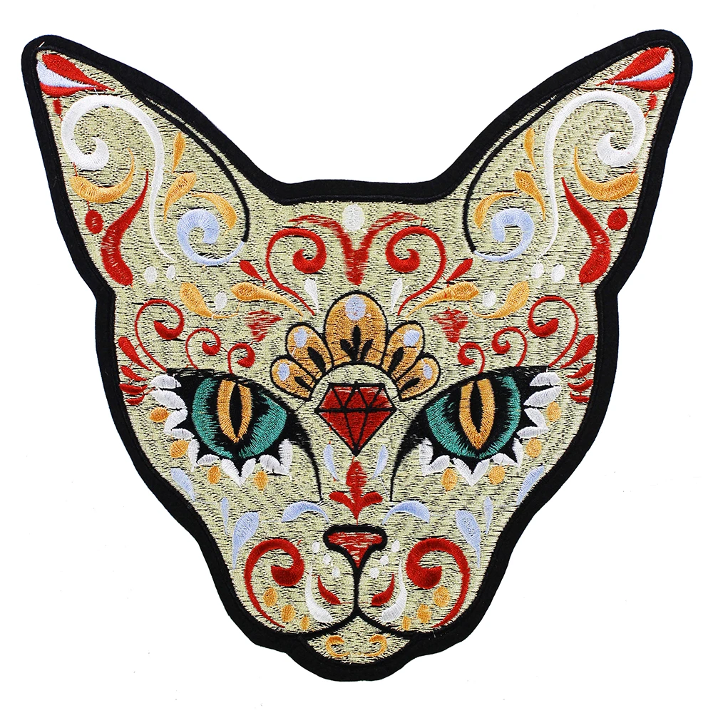 

10pieces Embroidery Cat Patches Iron on Badges Stickers Clothes Applique for Jacket Backpack Decorated Crafts Sewing TH1428