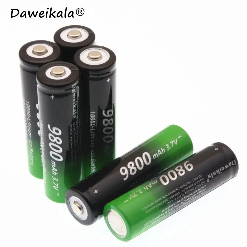 2~ 20 шт 18650 аккумулятор 9800mAh литий-ионная аккумуляторная батарея литиевый наконечник батареи Bateria для фонарика факел камеры