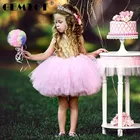 Детское платье GEMTOT, Новинка лета 2019, платье с блестками и лямкой на шее для девочек, детское праздвечерние чное платье без рукавов в подарок на день рождения
