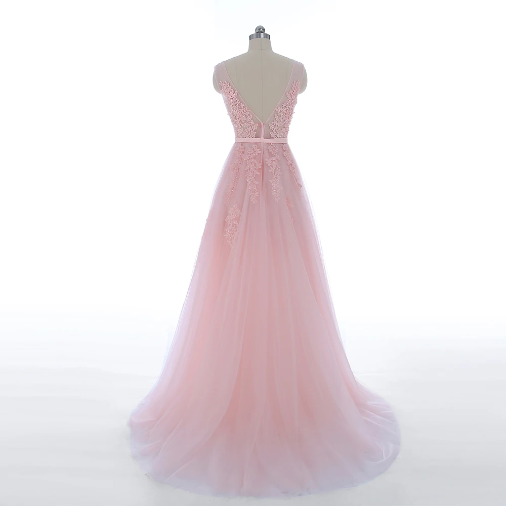 Vestido de festa милое синее кружевное длинное вечернее платье с v образным вырезом