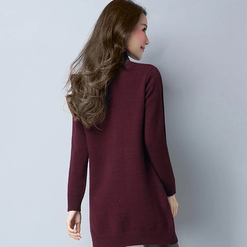 Свитер женский с длинным рукавом однотонный теплый мягкий на осень/зиму 2021 |