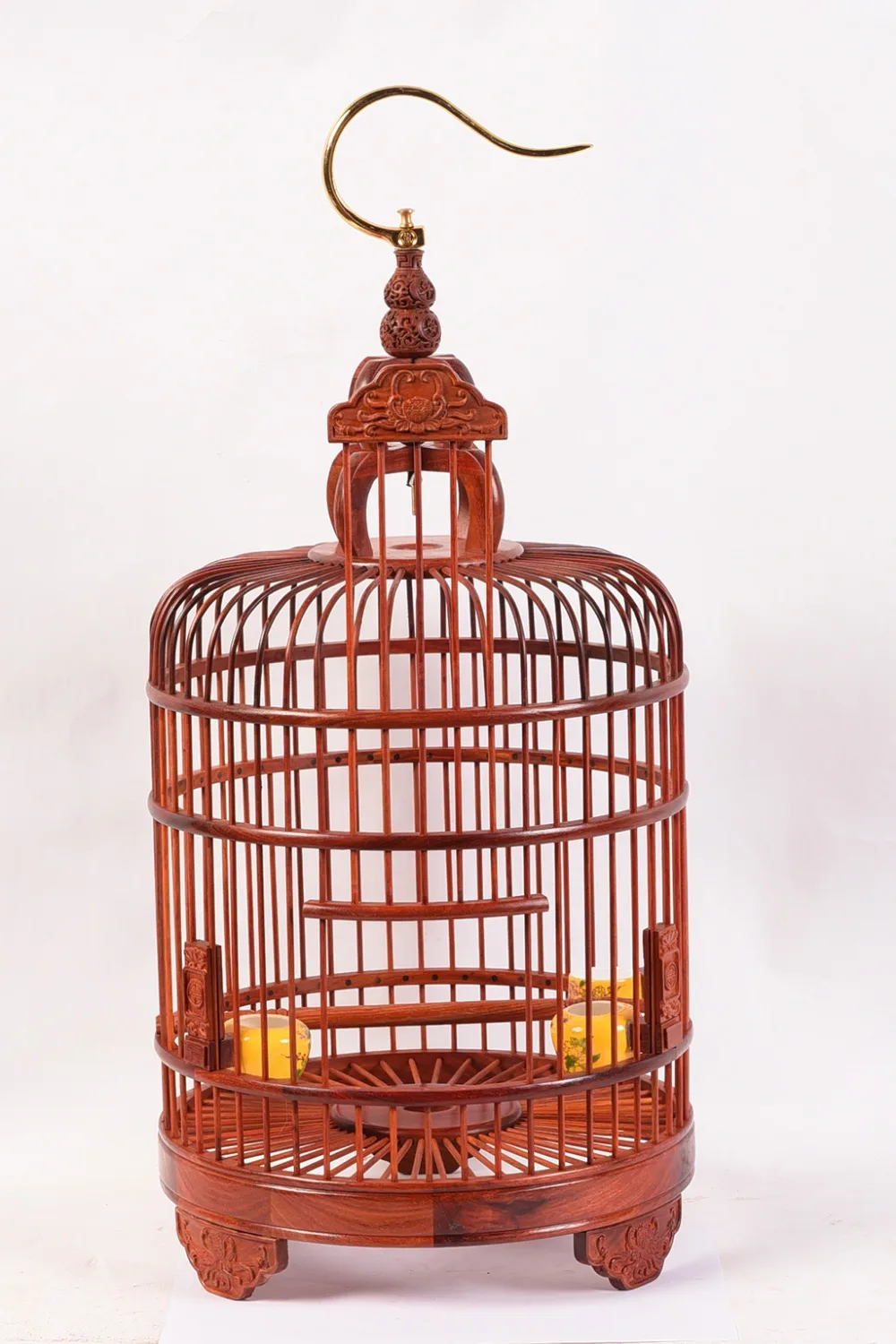 Chinese Classical Zambian Rosewood birdcase with scroll grass pattern red wood Birdcage Boutique gradening handmad bird cage mew | Дом и сад