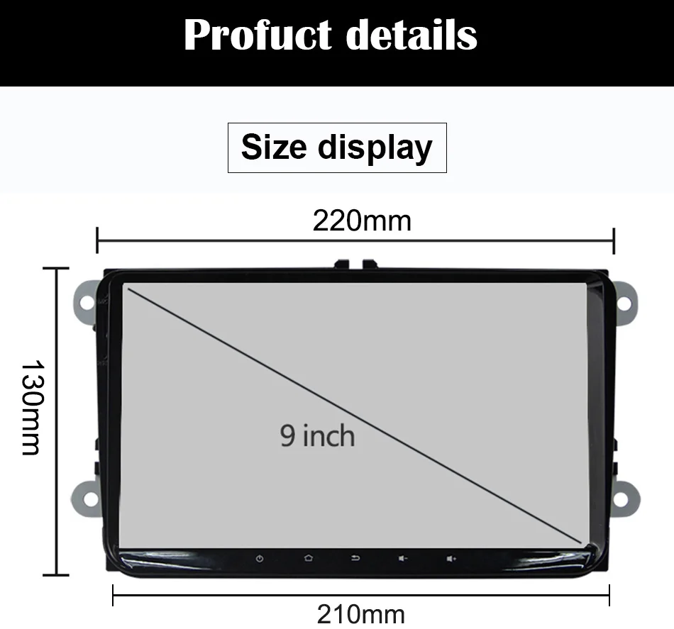 Eunavi 2 Din 9 ''Android 9,0 4G ram автомобильное радио стерео gps Navi для VW Passat B6 CC Polo GOLF 5 6 Touran Jetta Tiguan Magotan Seat