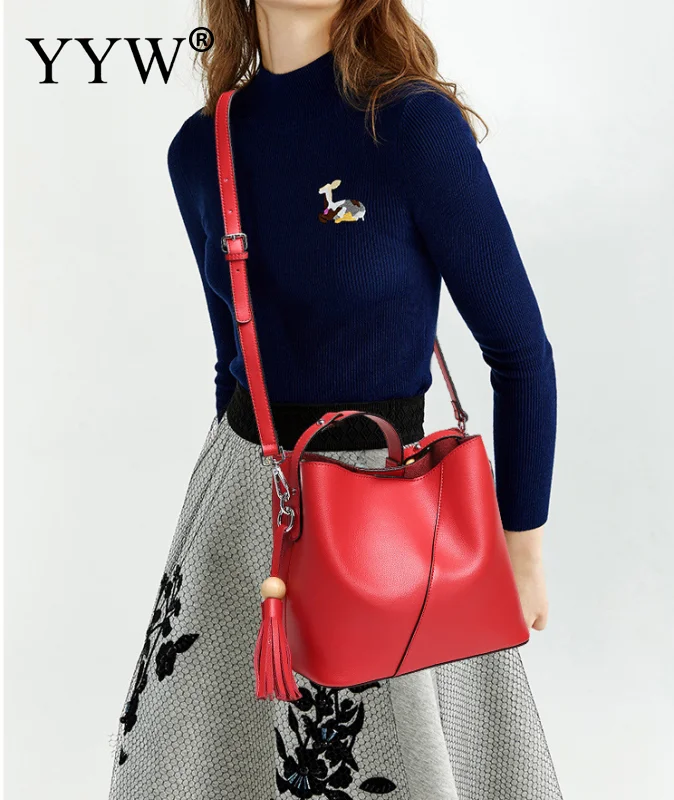 Винтажная кожаная женская сумка через плечо с кисточками Bolsos Mujer Green Bolsa Feminina Большая вместительная женская сумка через плечо