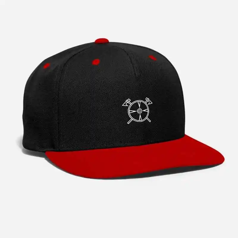 black red Щит викинга вышитый индивидуальный викингар вышивка эмблем нагрудный знак руки Рыцарь тамплиер унисекс Регулируемая бейсбольная шапка - Цвет: black red