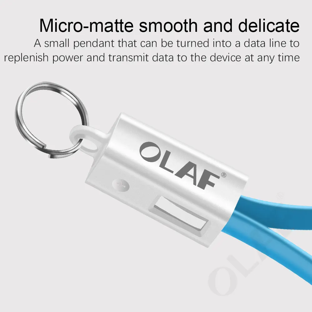 Олаф мини брелок Micro USB кабель для iPhone 8 7 для освещения USB кабель для зарядного устройства портативный зарядный кабель для синхронизации данных USB аксессуар